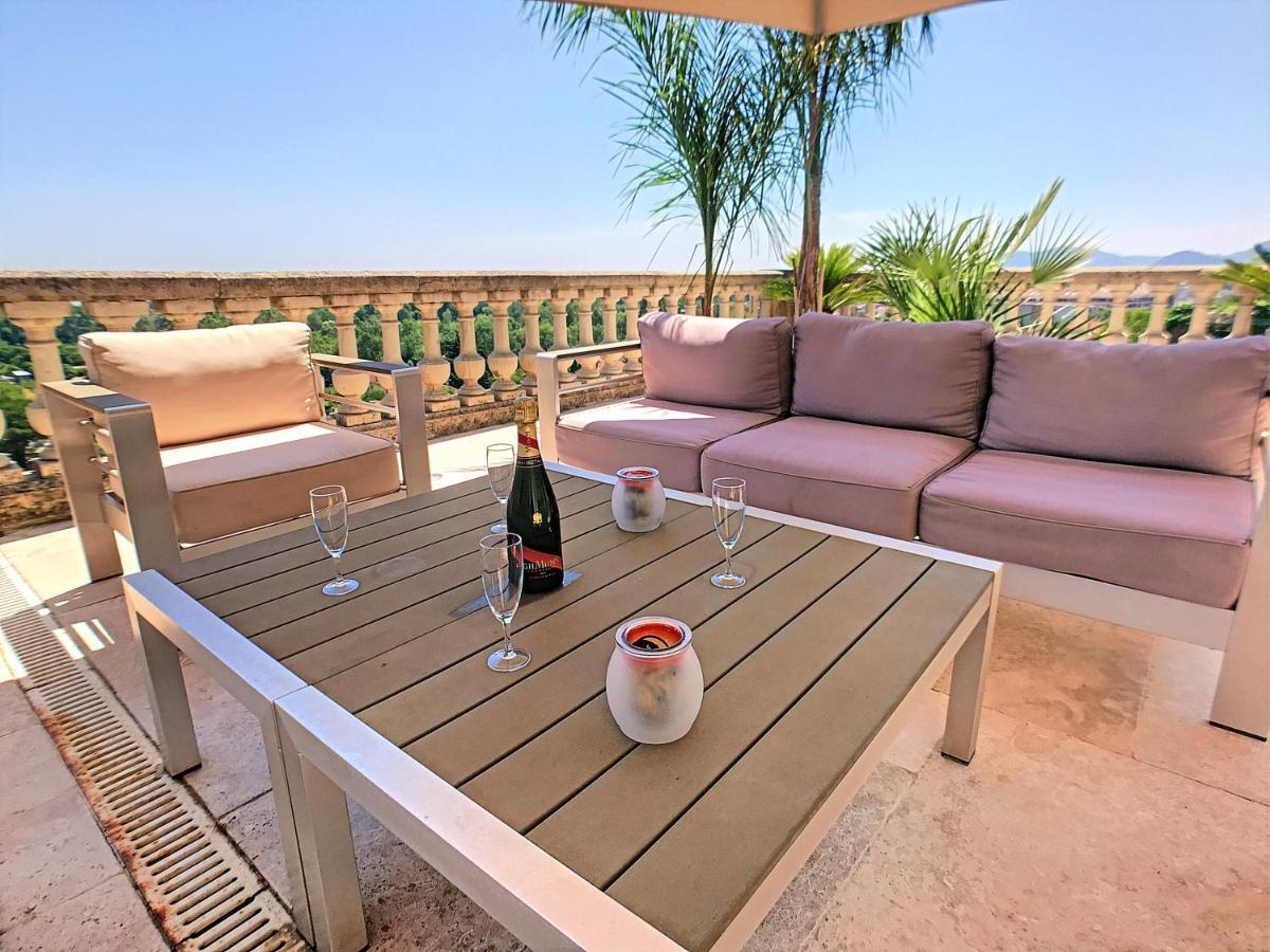 3 Bedrooms Villa Near Cannes - Pool & Jacuzzi - Sea View Mandelieu Exteriér fotografie