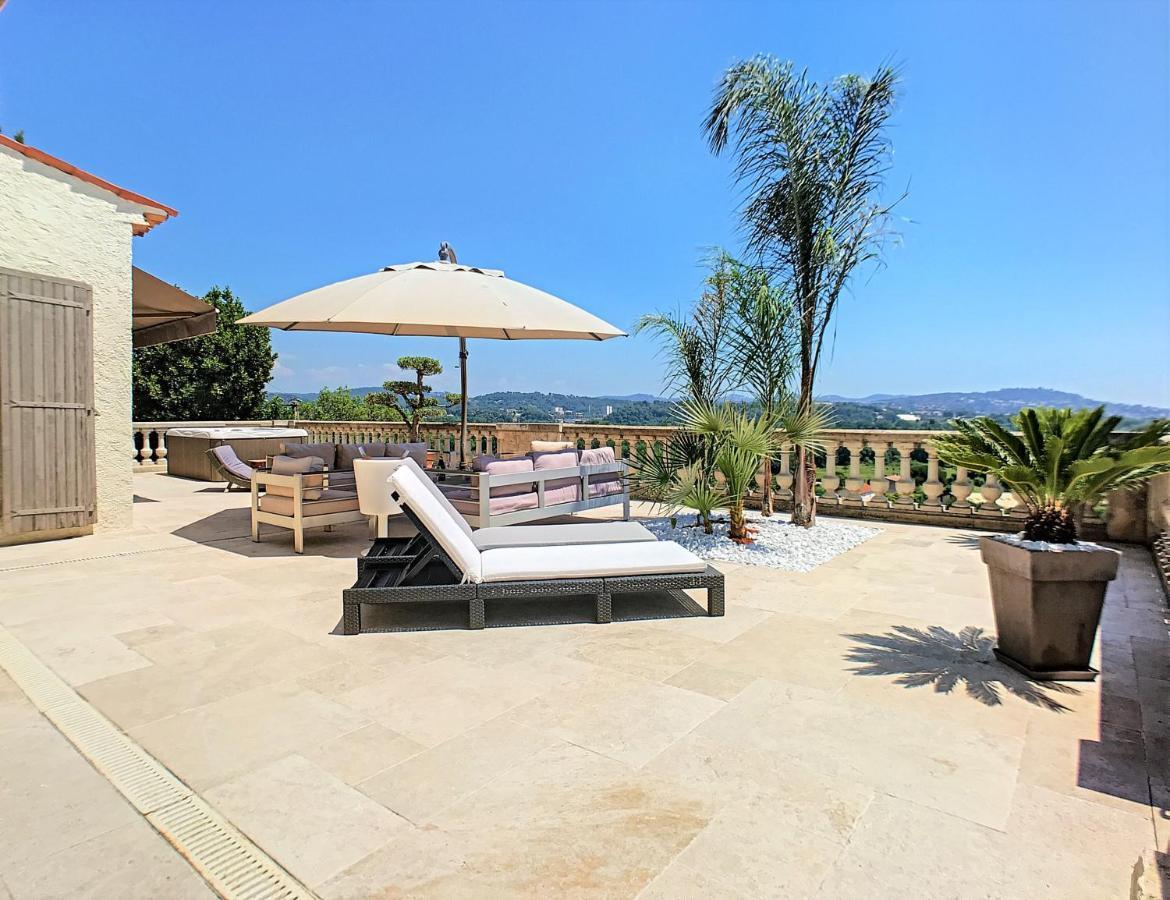 3 Bedrooms Villa Near Cannes - Pool & Jacuzzi - Sea View Mandelieu Exteriér fotografie
